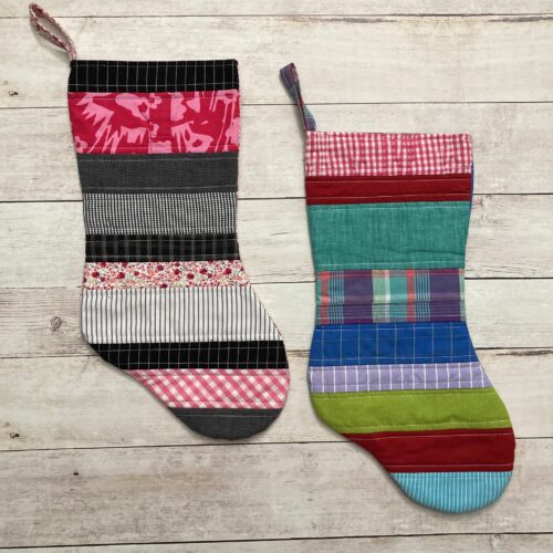 Quilt As You Go Holiday Stocking