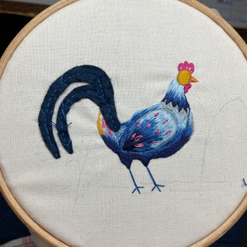 Hand Embroidery 102: Needle Painting Fanciful Rooster