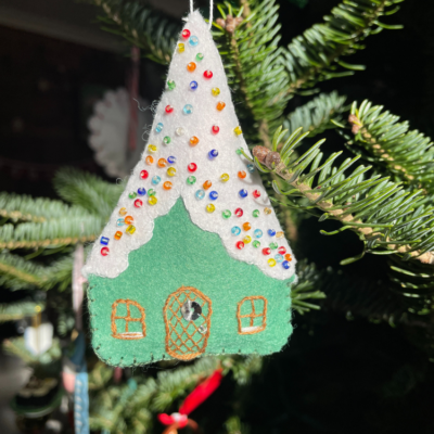 Hand Embroidery 102 Felt Christmas House Ornament